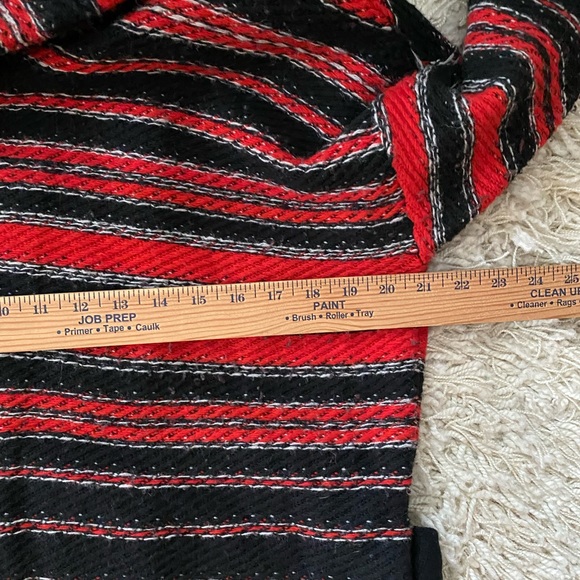 Lauren Ralph Lauren Striped Robe Style Sweater Cardigan w belt Wool blend size L - Picture 6 of 12